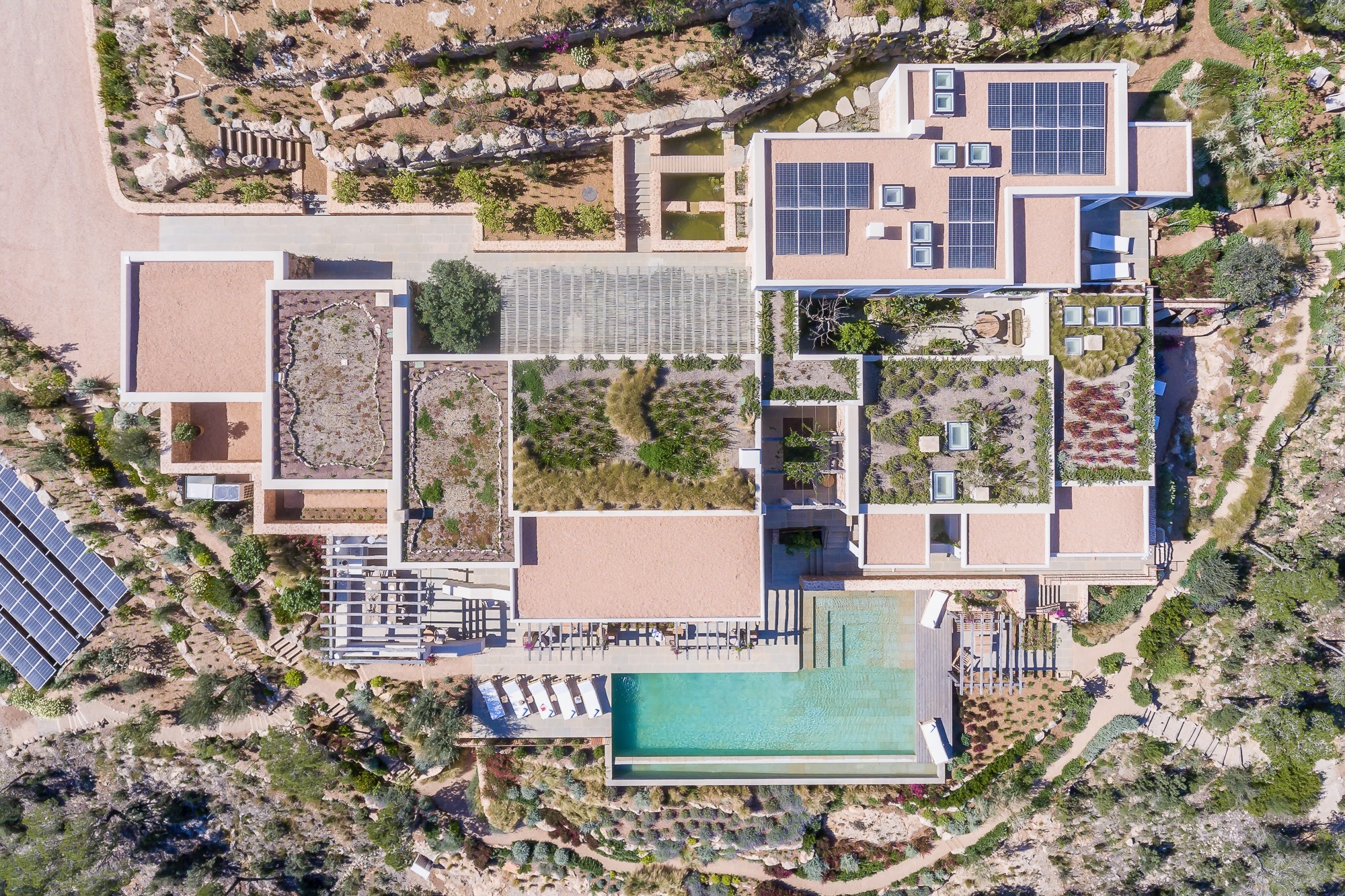 Aerial house from above